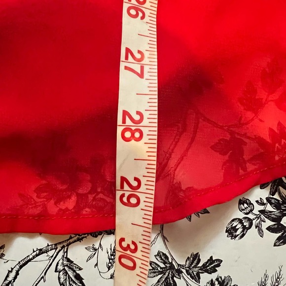 Free People The Best of Both Worlds Women's Red Blouse - size L - Picture 8 of 12